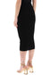 "knitted midi skirt with embossed