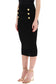 "knitted midi skirt with embossed