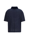 cotton striped ami de coeur polo