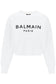 cropped sweatshirt with flocked logo