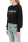 cropped sweatshirt with flocked logo