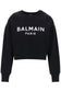 cropped sweatshirt with flocked logo