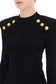 crew-neck sweater with buttons