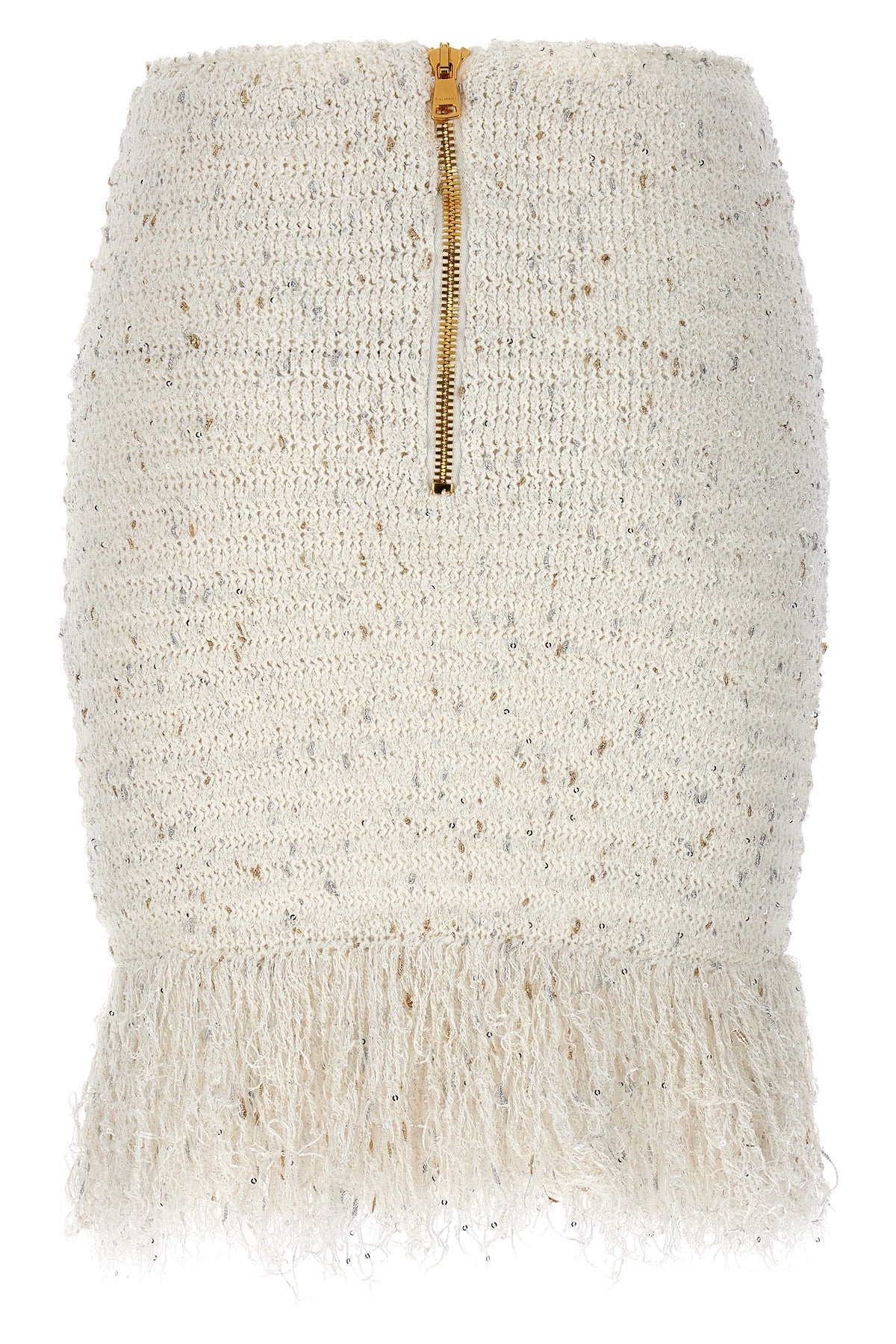 fringed tweed tweed skirt