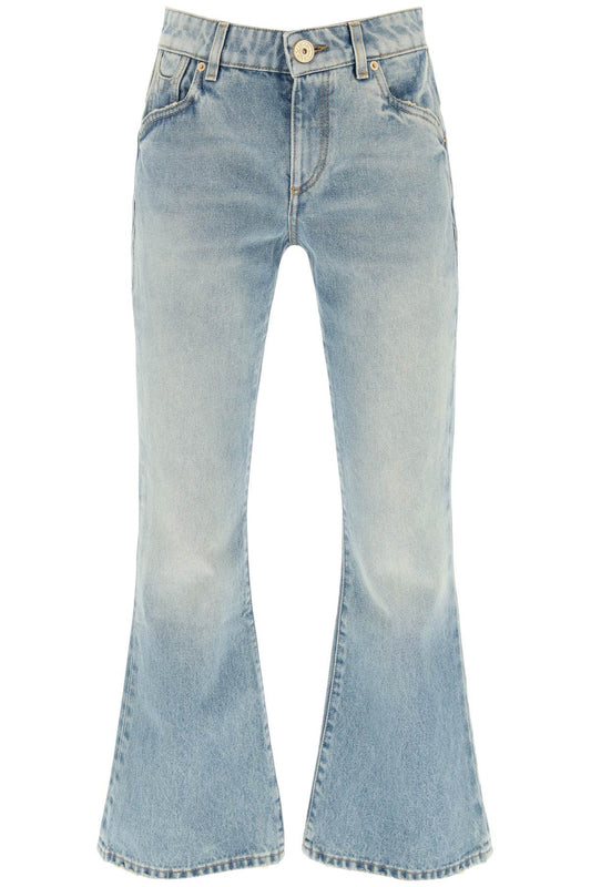 western-style crop bootcut jeans