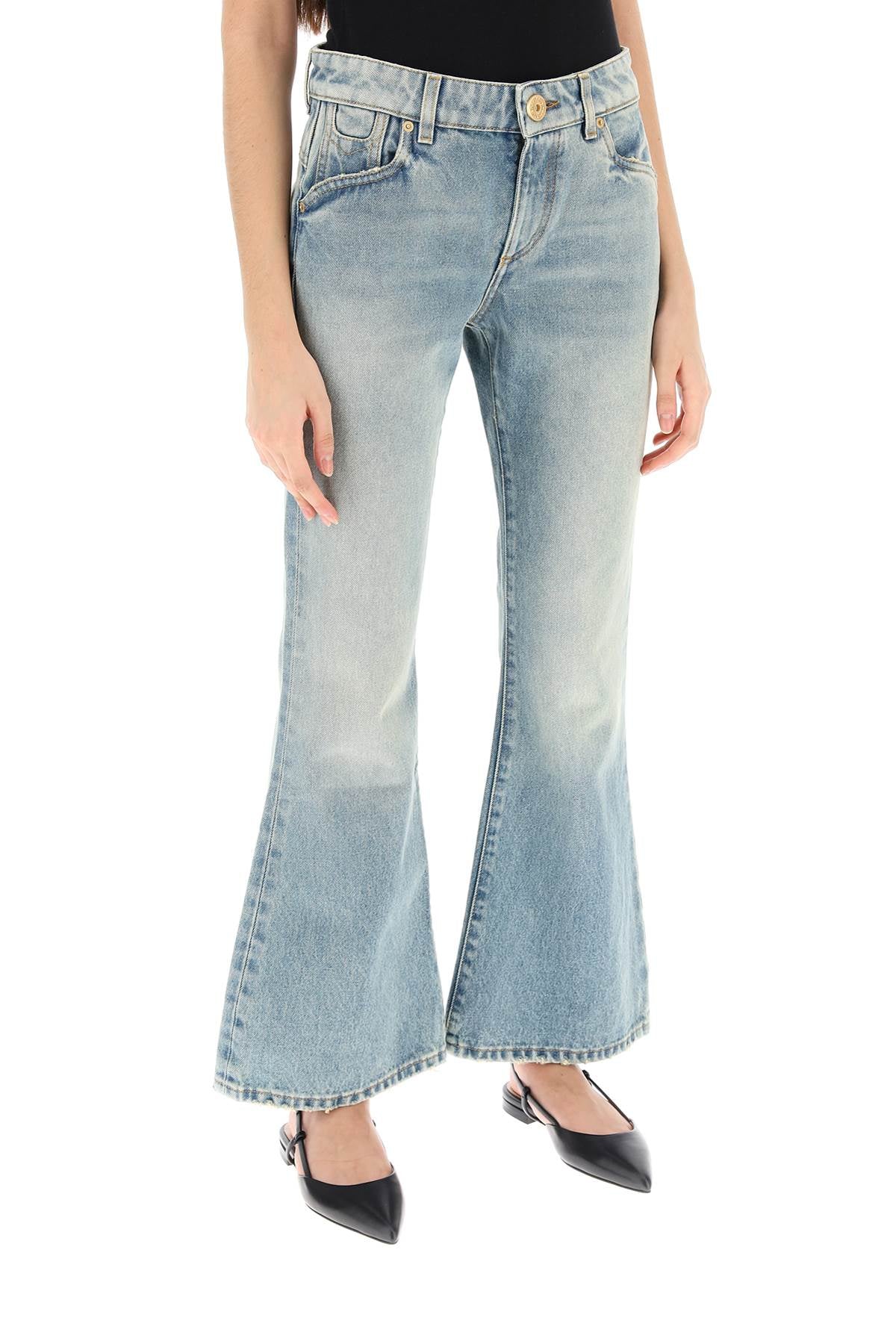 western-style crop bootcut jeans