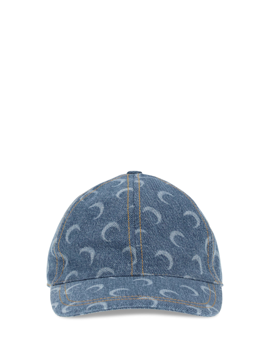 MARINE SERRE OS moon laser denim baseball hat