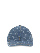 MARINE SERRE OS moon laser denim baseball hat