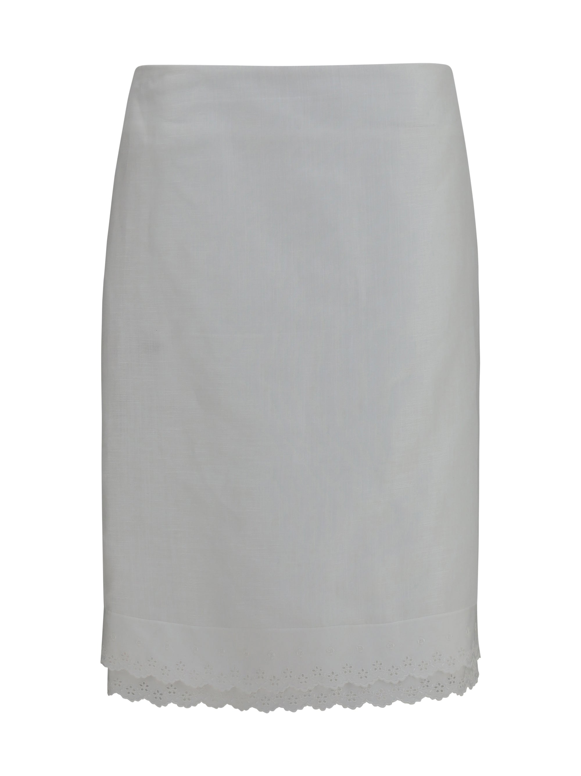 embroidered midi skirt