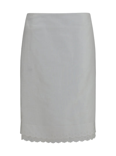 embroidered midi skirt