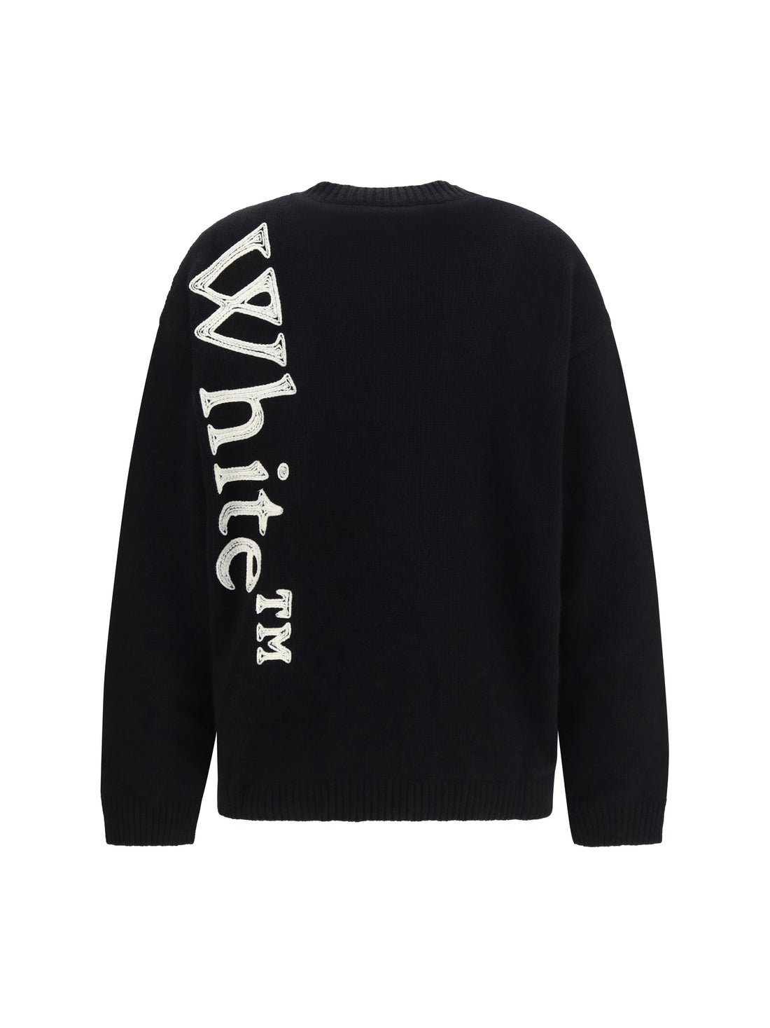 OFF-WHITE M vertical bookish crewneck sweater