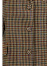 checked twill blazer