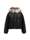 cardin jacket with fur collar