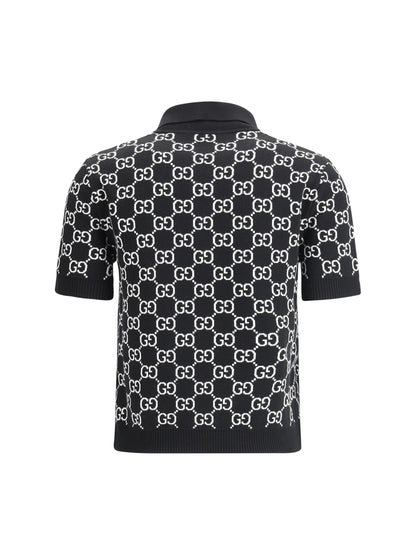 GUCCI S gg wool jacquard polo top 