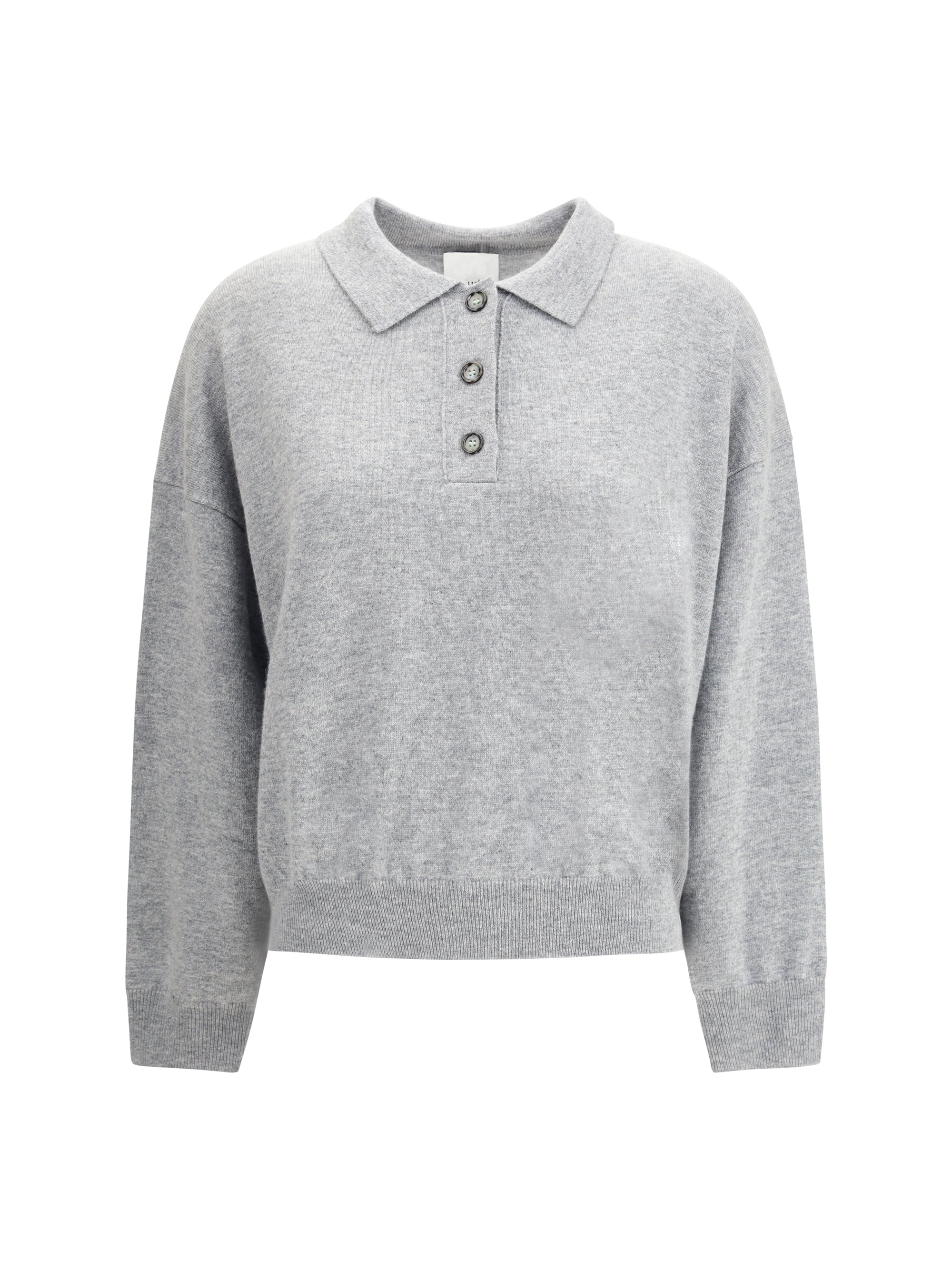 ALLUDE L wool polo sweater