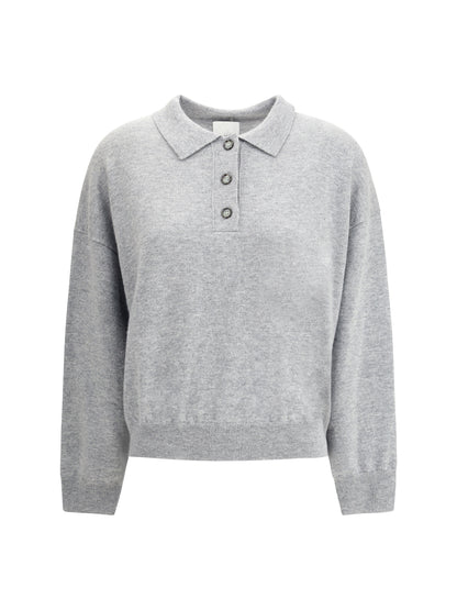ALLUDE L wool polo sweater