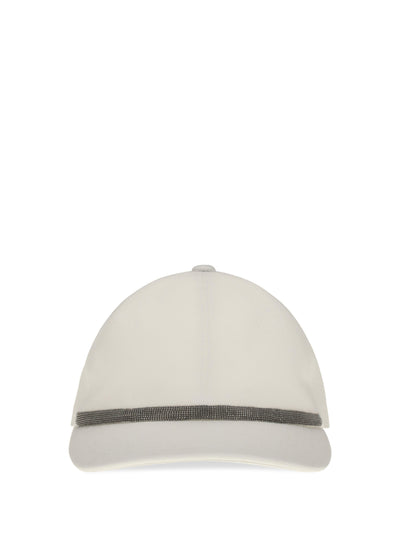 baseball cap with monili embellishment