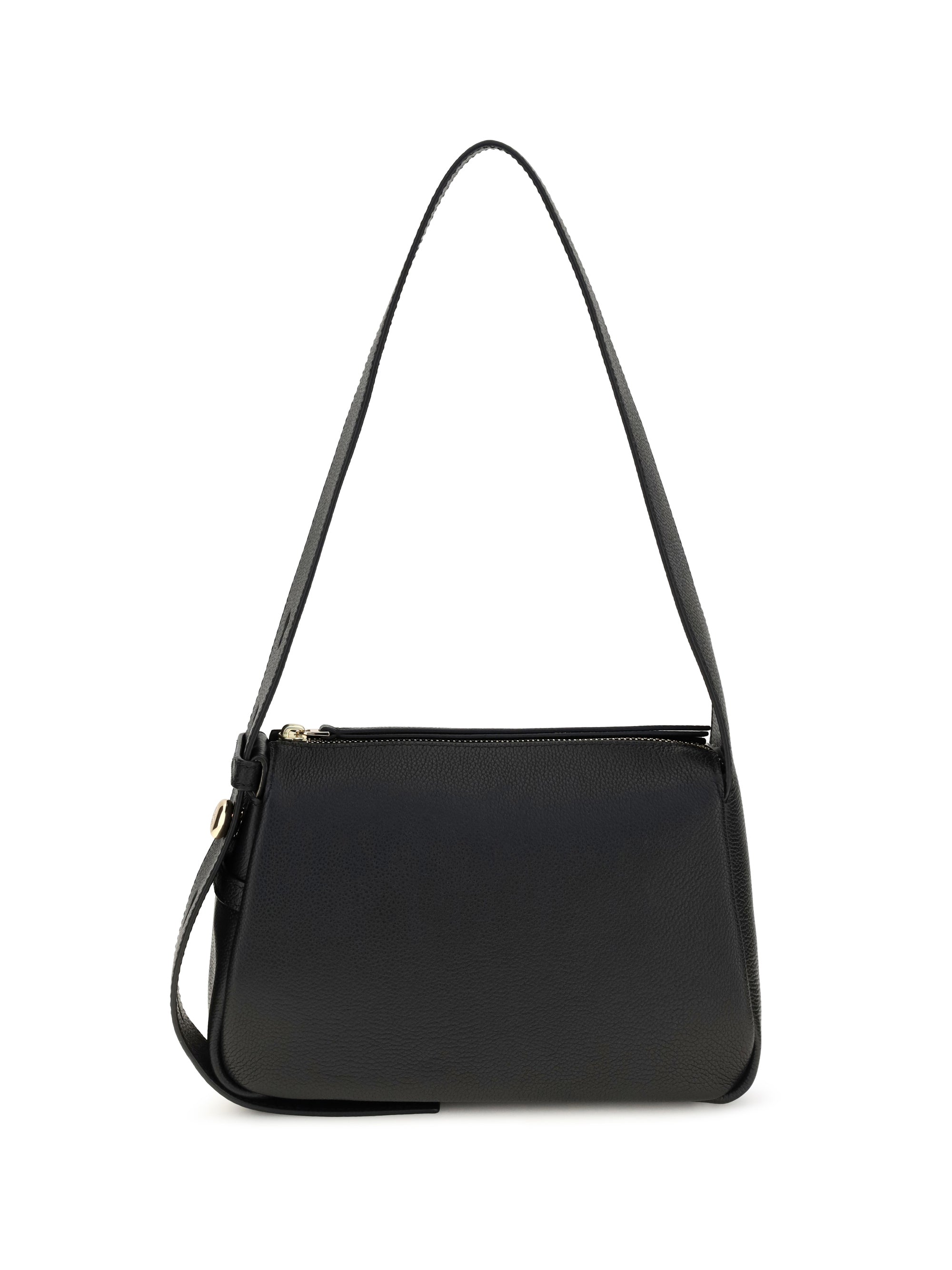 small romy pebbled leather shoulder bag