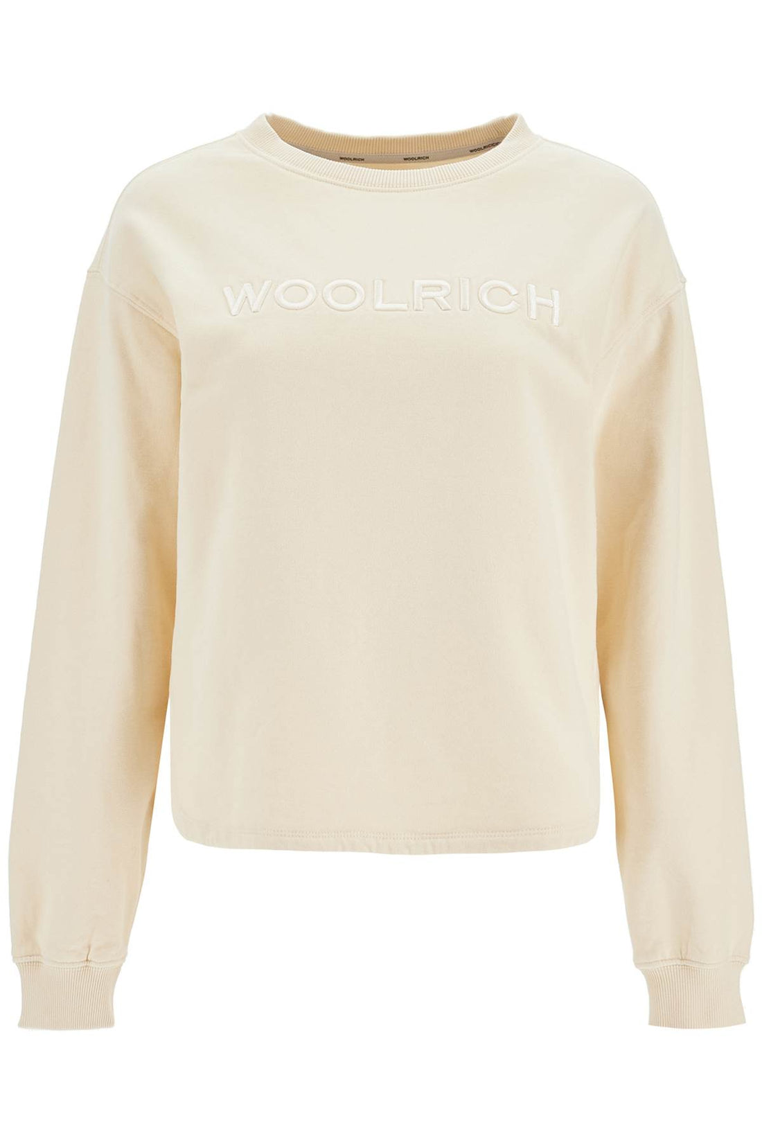 &quot;embroidered logo crewneck