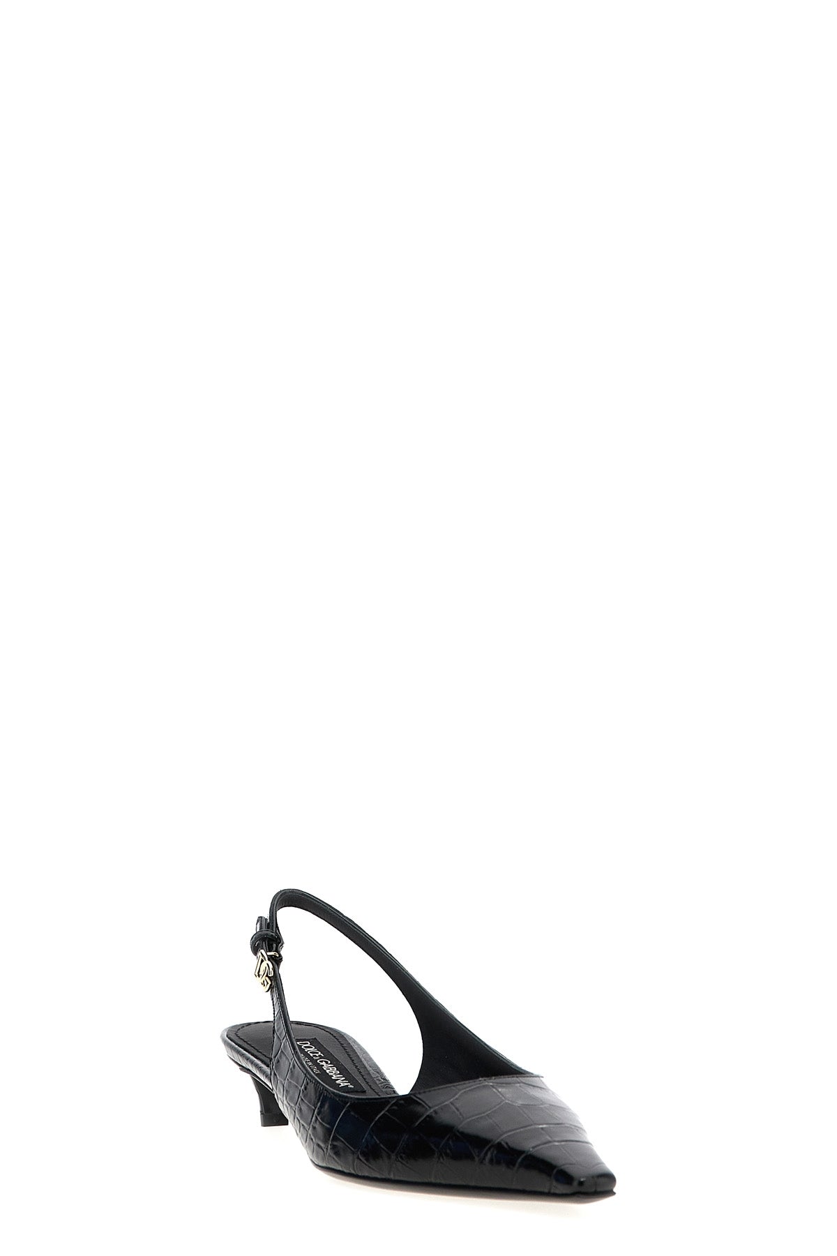 mun crocodile-print leather slingbacks