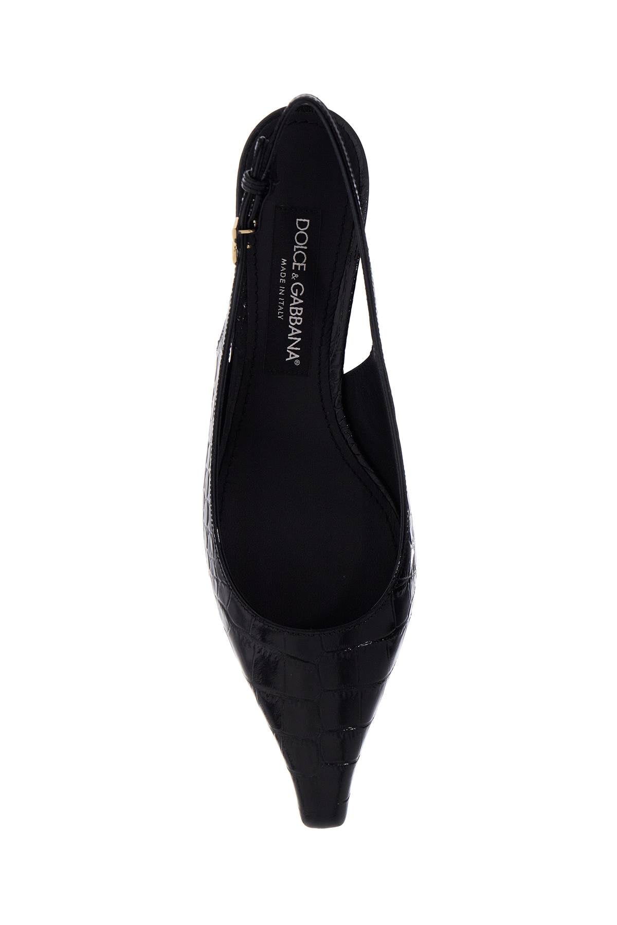 cocco print leather slingback dã©col