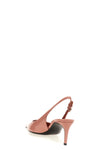 shiny calf leather slingback