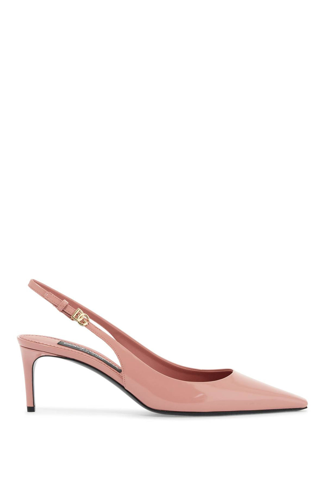 pink patent leather stiletto slingback