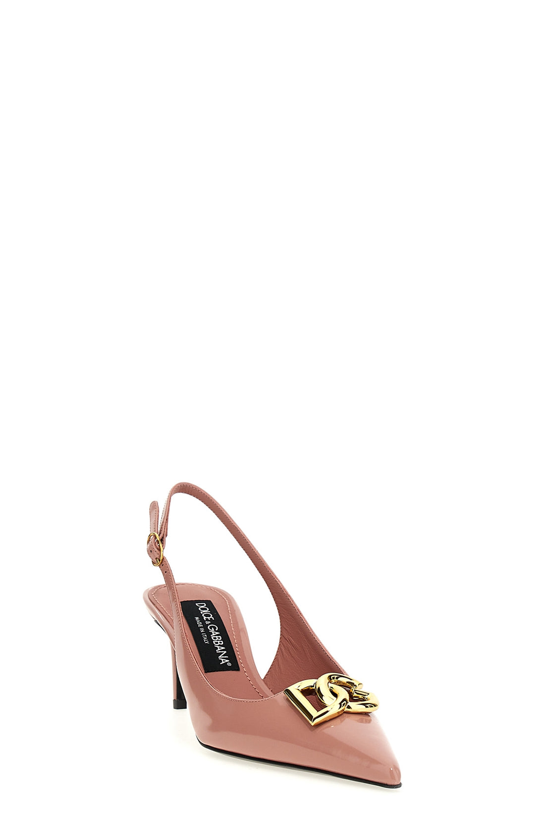 DOLCE &amp; GABBANA 35.5 lollo slingbacks in shiny calf leather