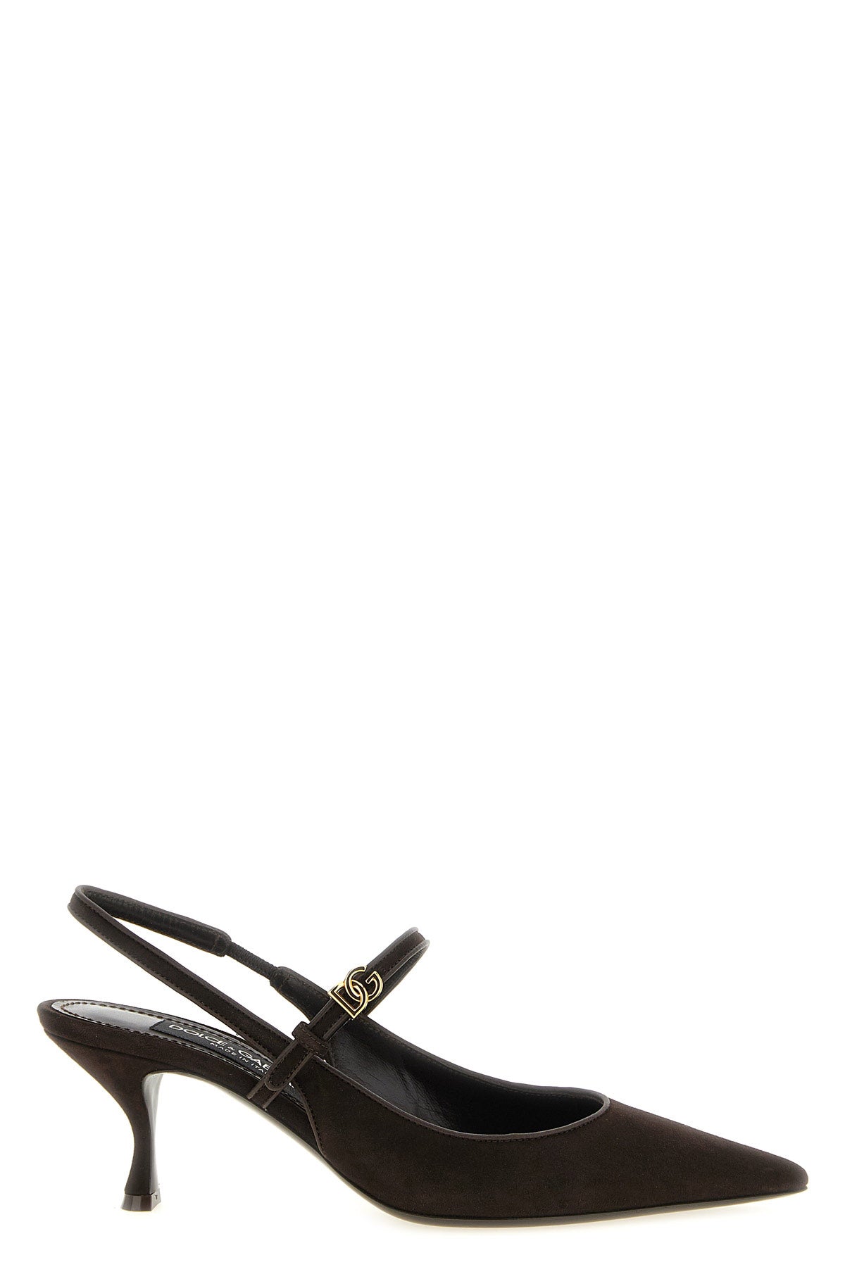 dolce & gabbana suede slingbacks feature a tapered silhouette