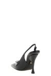 the dolce & gabbana slingback in black shiny calf leather defines the silhouette