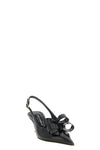 dolce&gabbana shiny calf leather slingbacks define a rigorous and hyper-feminine