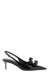 dolce&gabbana shiny calf leather slingbacks define a rigorous and hyper-feminine