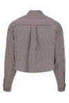 fleora striped cotton cropped shirt