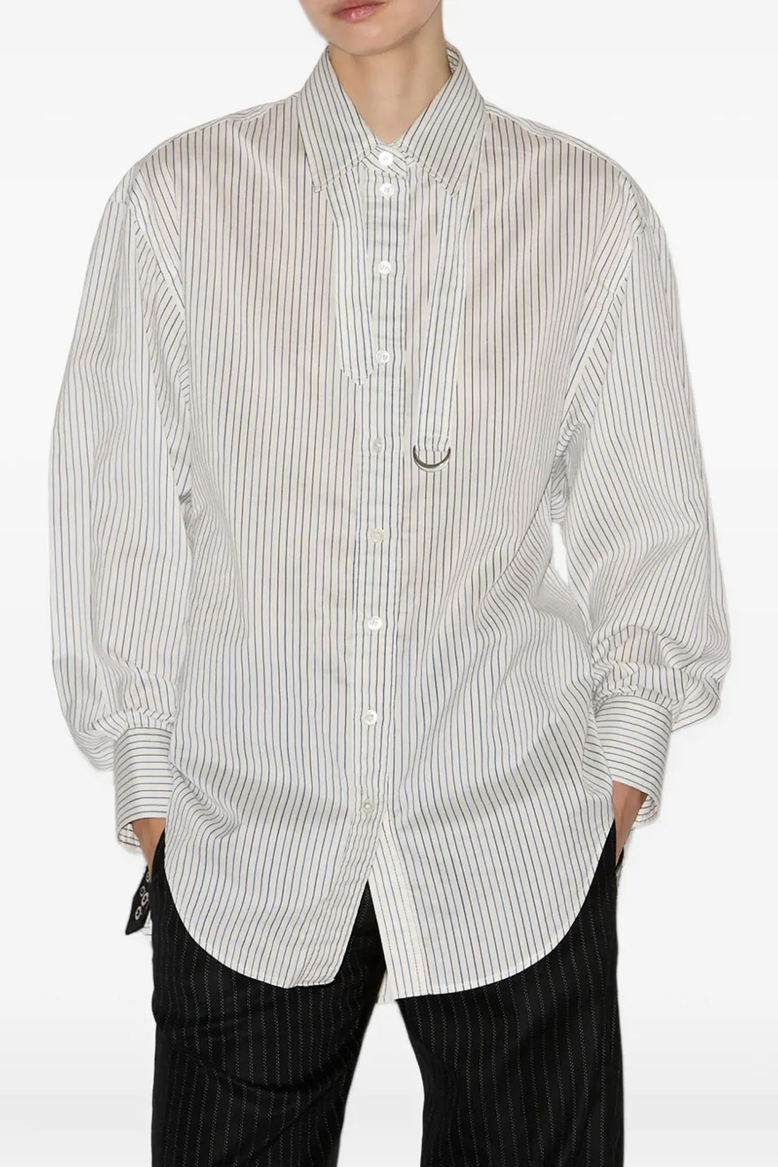 ISABEL MARANT 36 aurora striped cotton blend silk shirt