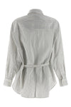 aurora striped cotton blend silk shirt