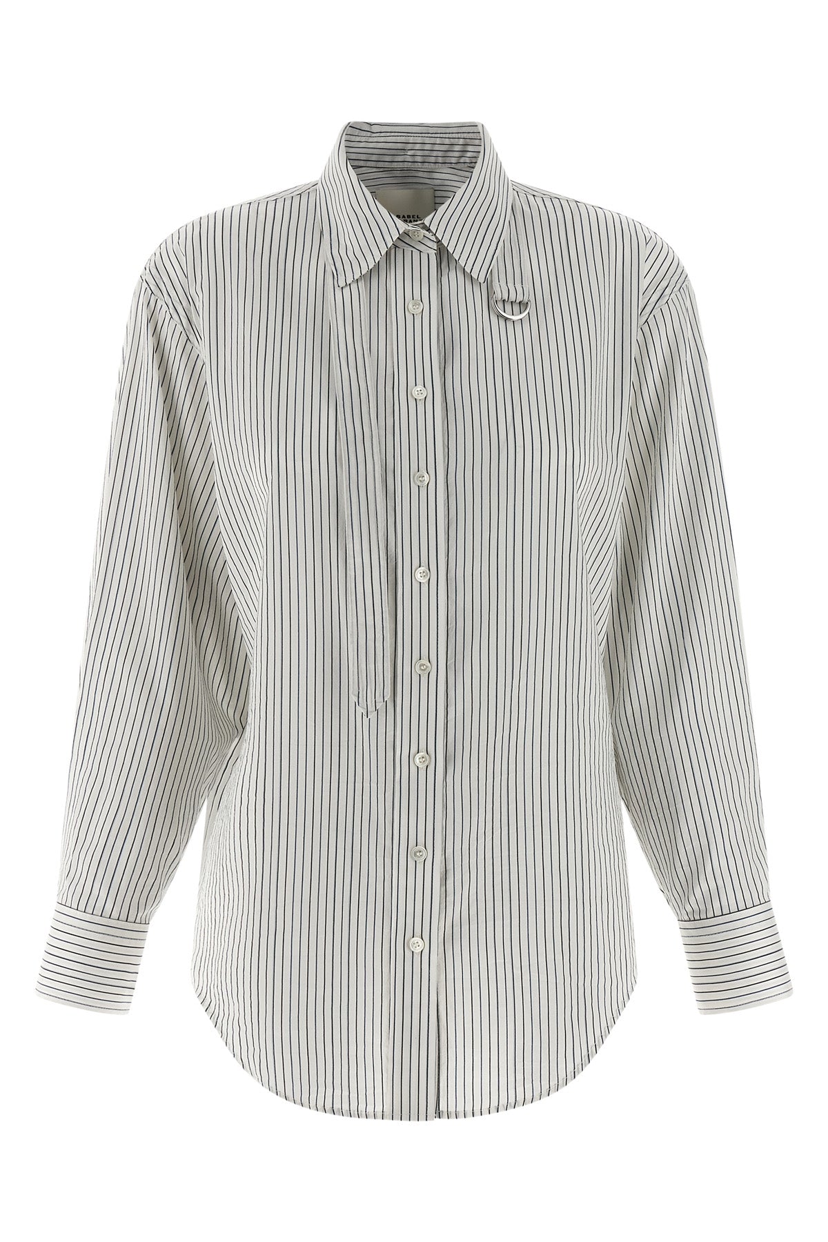 aurora striped cotton blend silk shirt