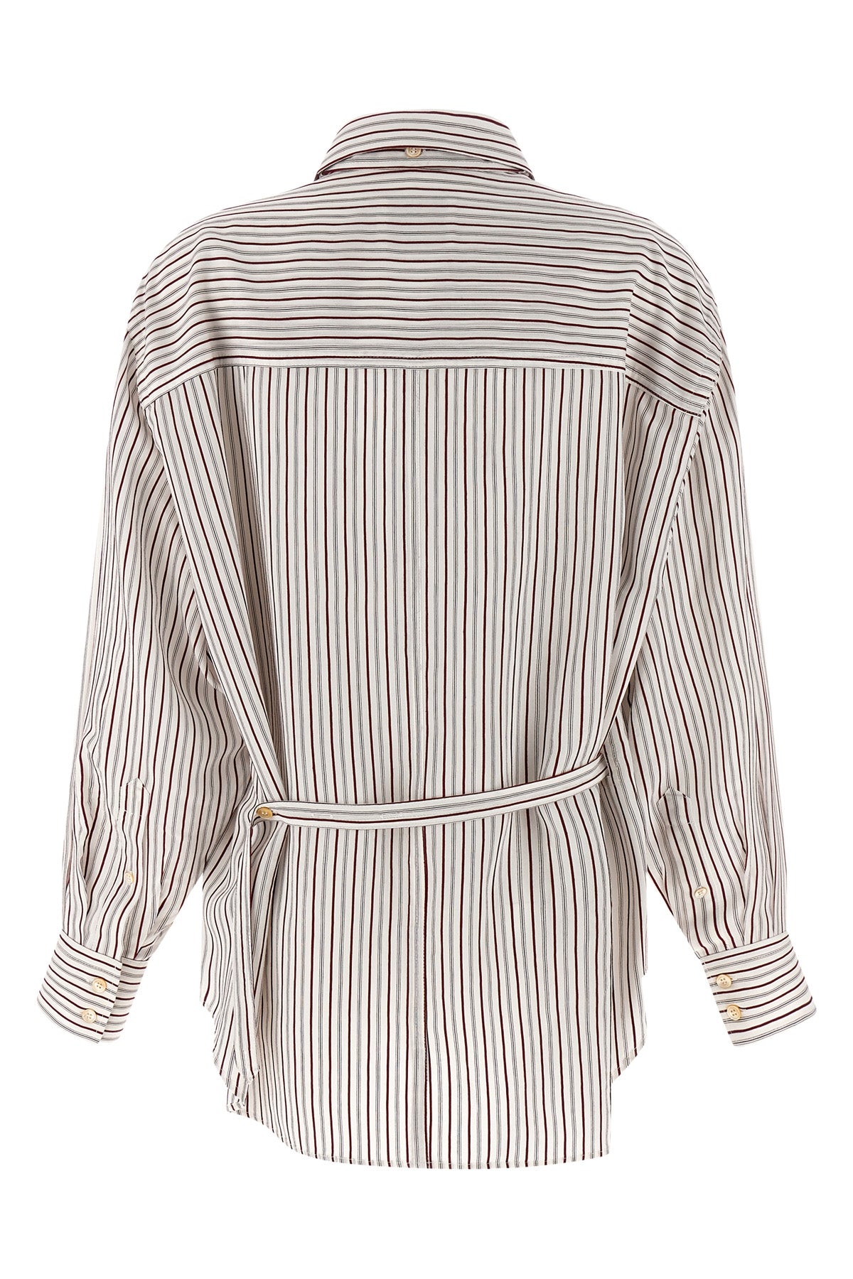 aurora striped viscose and silk blend shirt