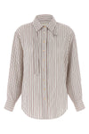 aurora striped viscose and silk blend shirt