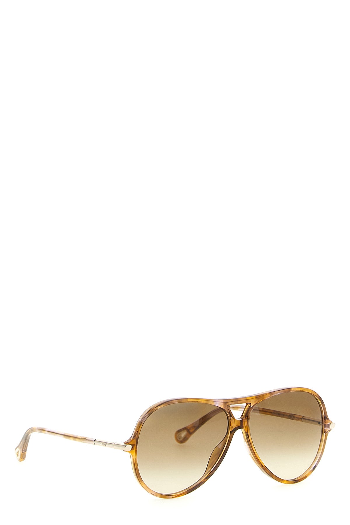 the chloé 59 sunglasses feature a classic aviator silhouette