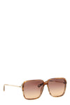 chloé 59 sunglasses define a sophisticated aesthetic through an oversized squa