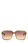 chloé 59 sunglasses define a sophisticated aesthetic through an oversized squa