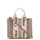 CHLOE Woody Small Leather Trimmed Canvas Tote