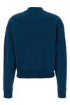 mock neck slightly boxy sweatshirt in brushed cotton