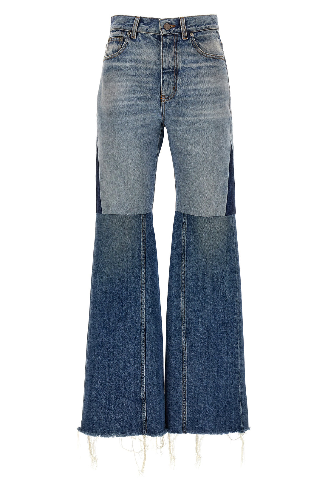 CHLOÉ 26 patchwork jeans in cotton denim