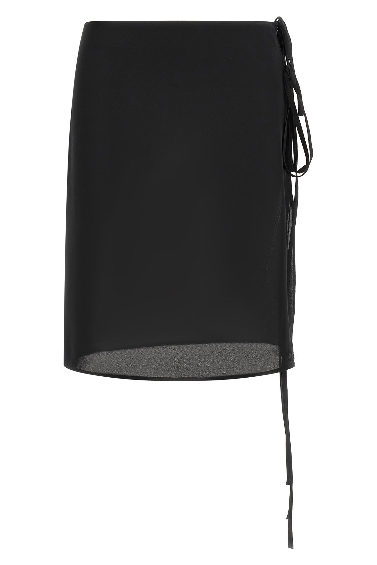 the misenithe jude chiffon wrap skirt defines a new concept of sartorial layer