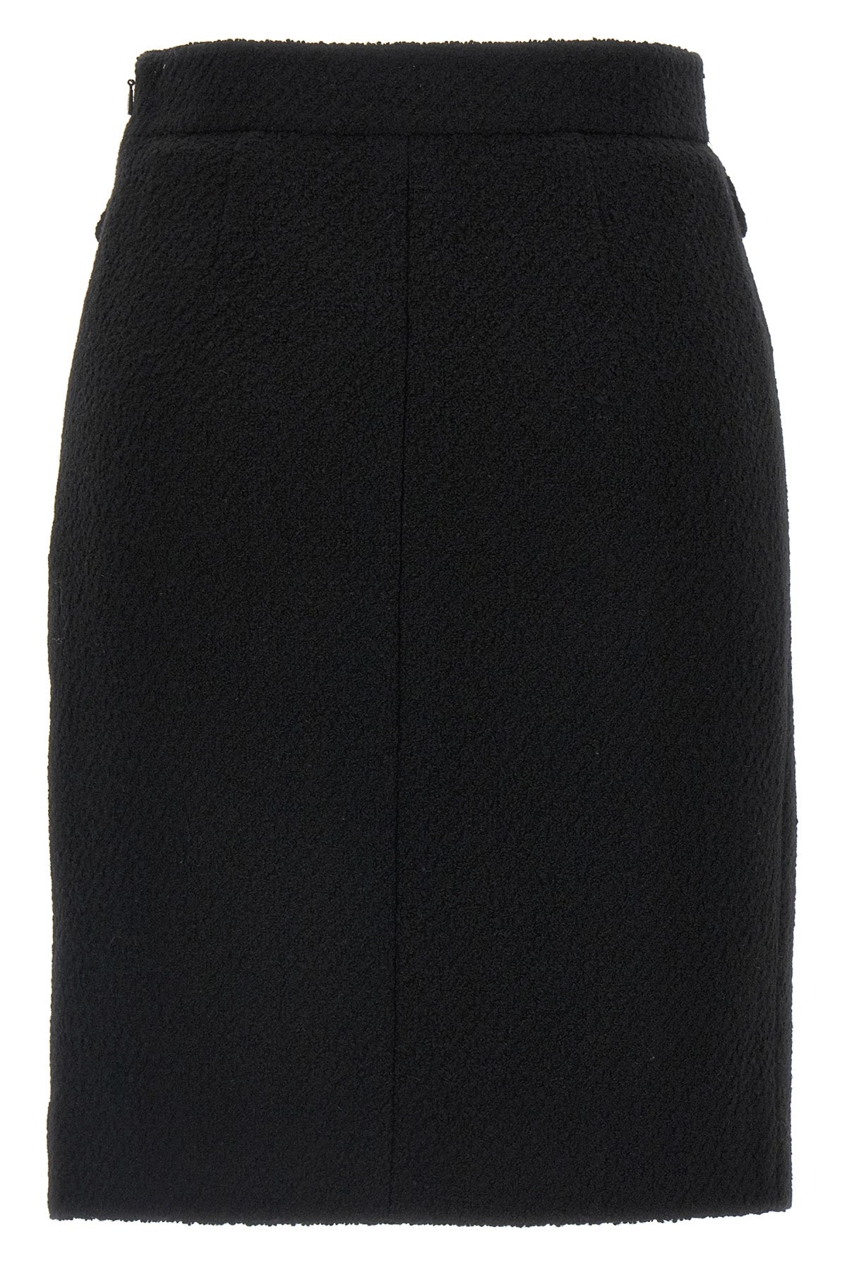 midi skirt in bouclé wool