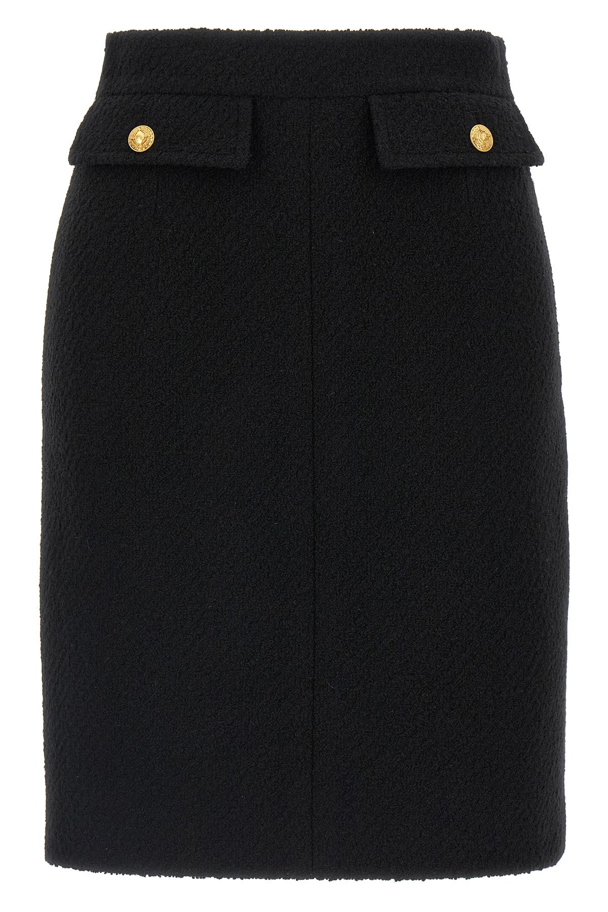 midi skirt in bouclé wool