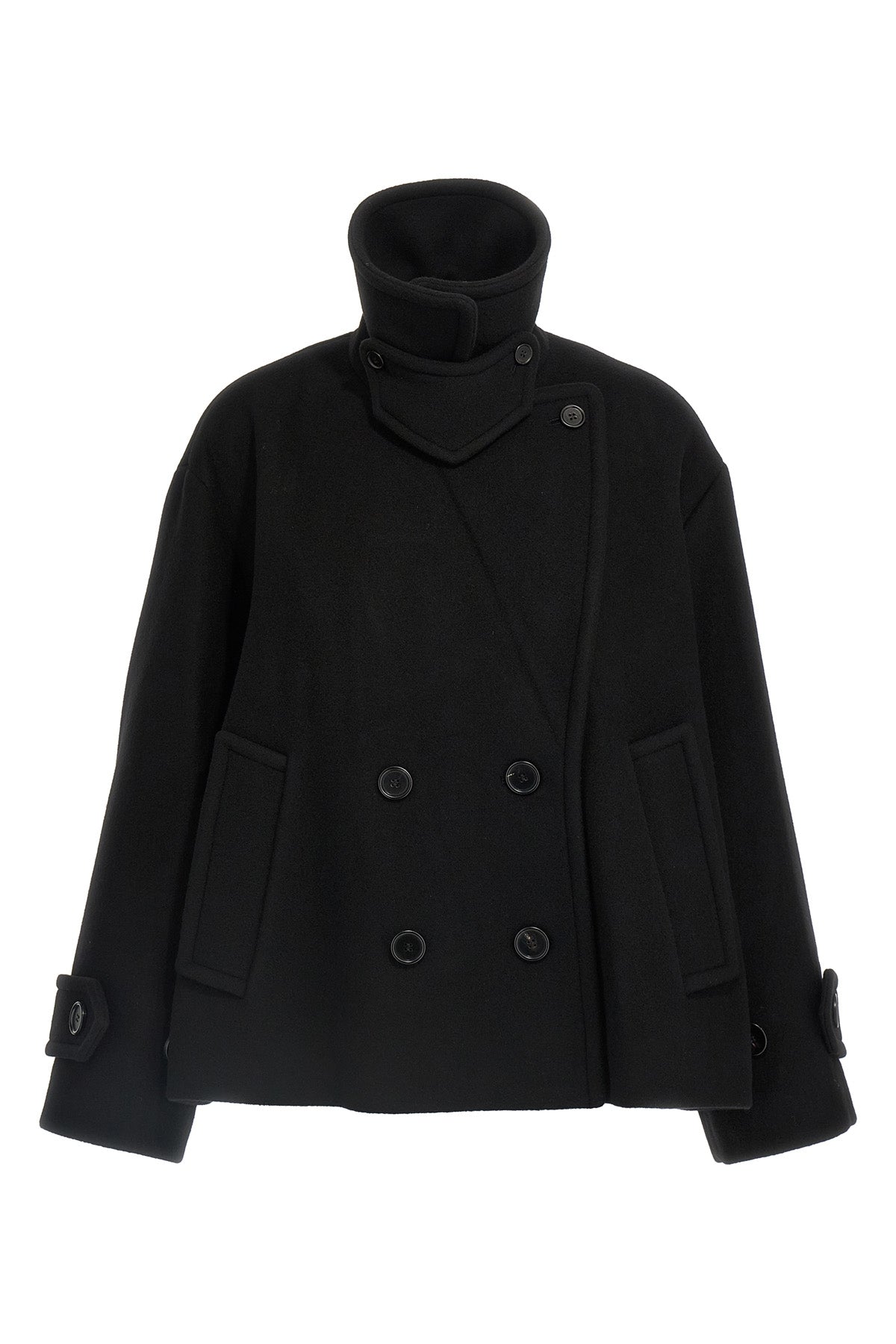 double-breasted wool coat