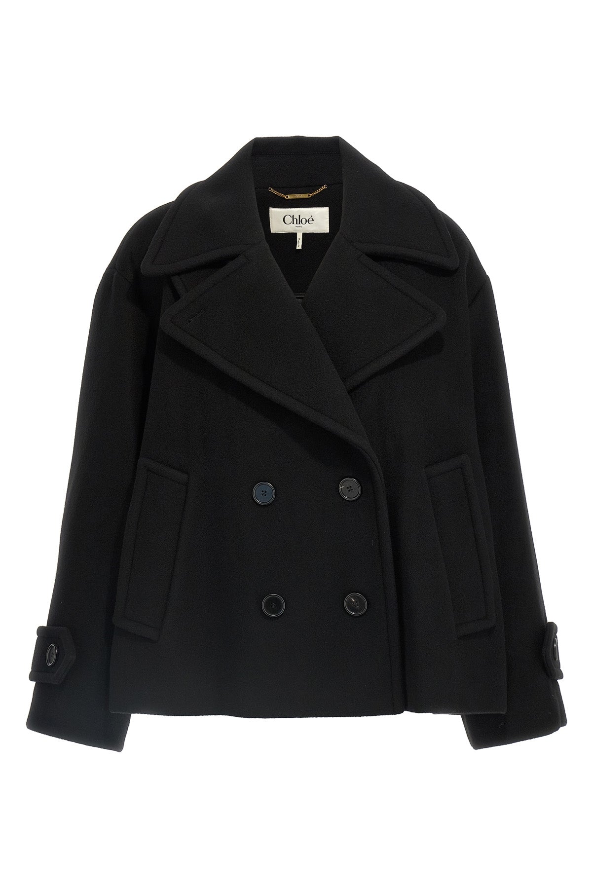 double-breasted wool coat