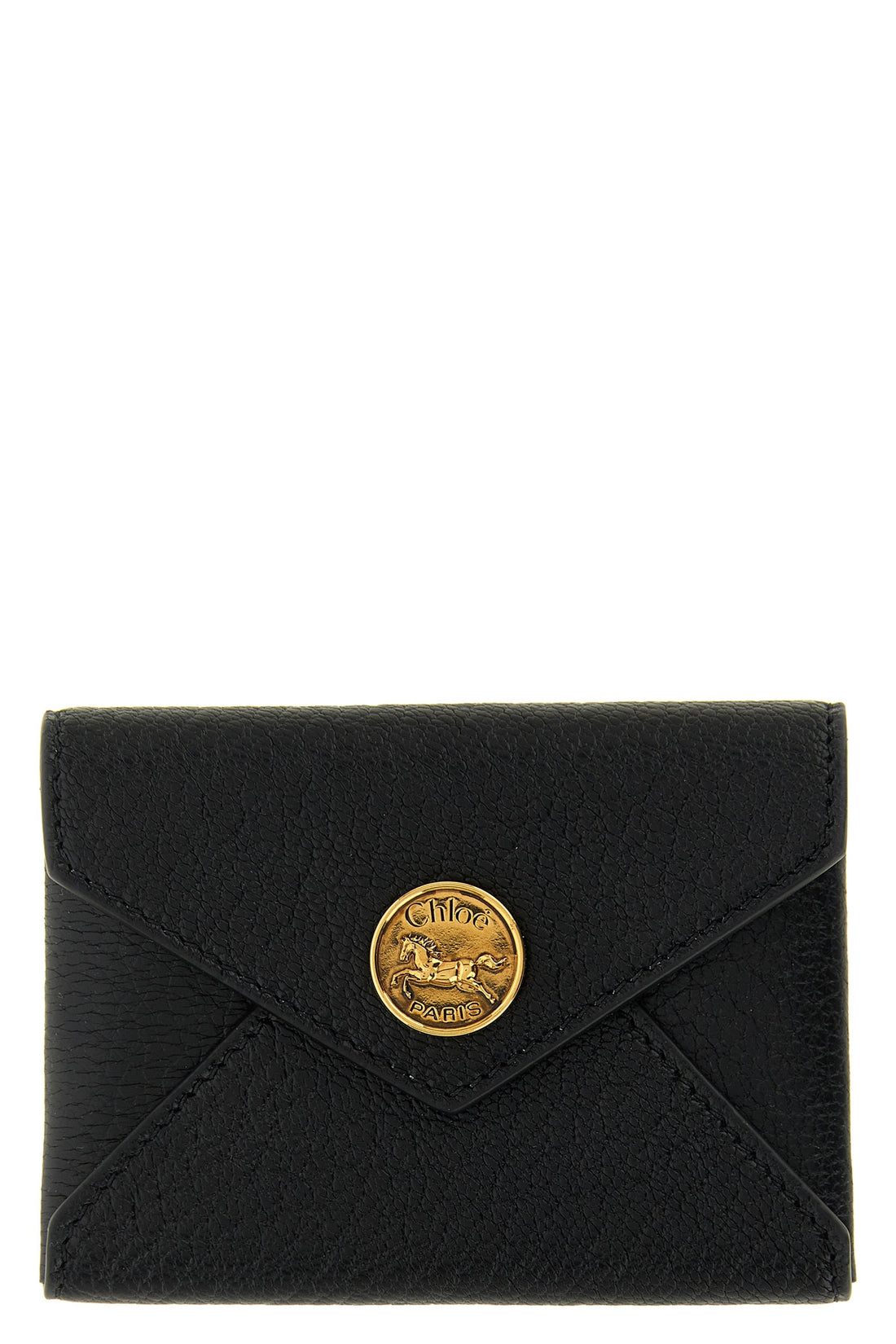 CHLOÉ OS the chloé envelope card holder in grenade goat leather embodies timeless elega